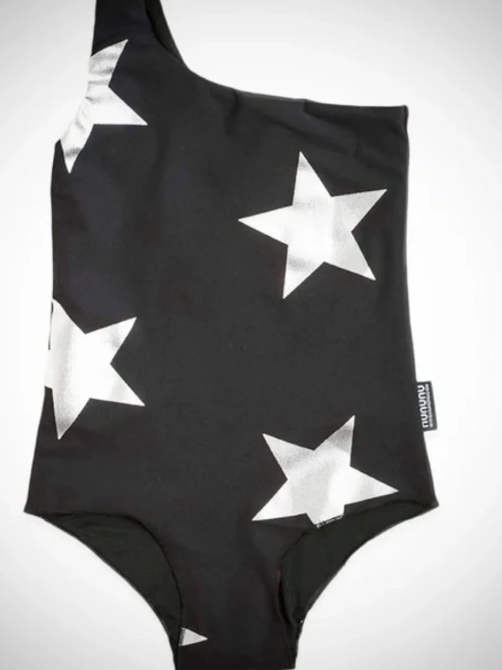 nununu Black One-Shoulder Star Print Swimsuit